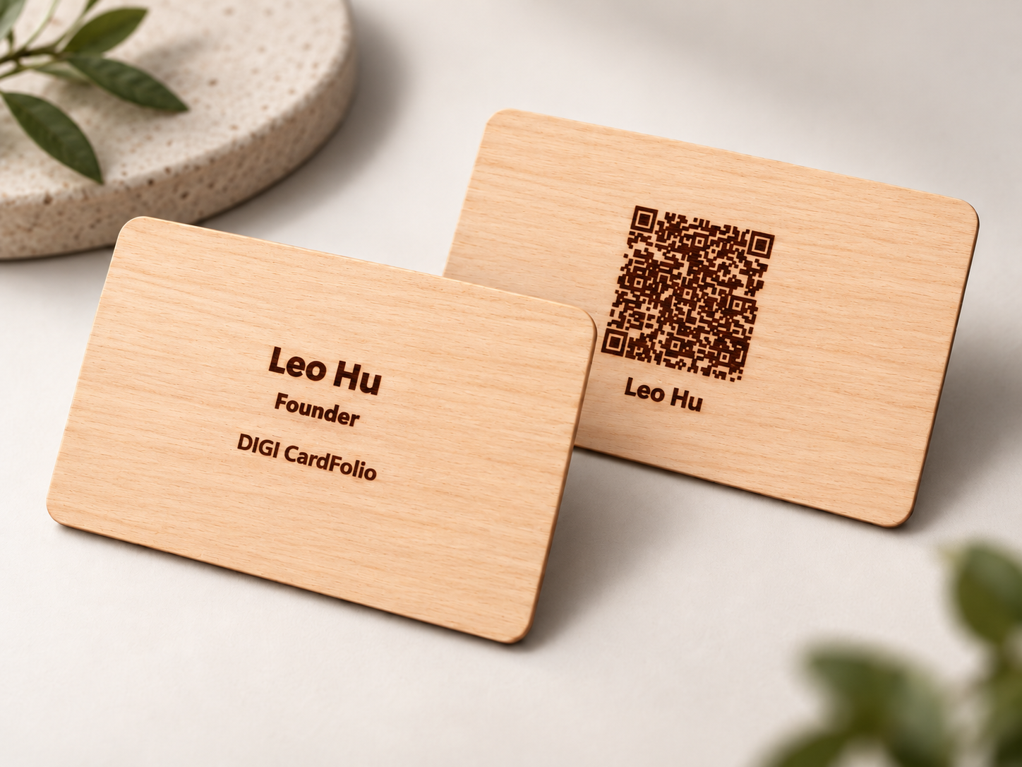 Basswood personalised DIGI CardFolio NFC name card