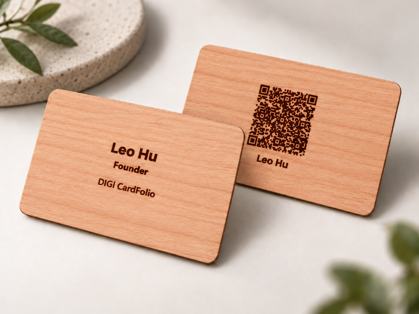 Maple personalised DIGI CardFolio NFC name card