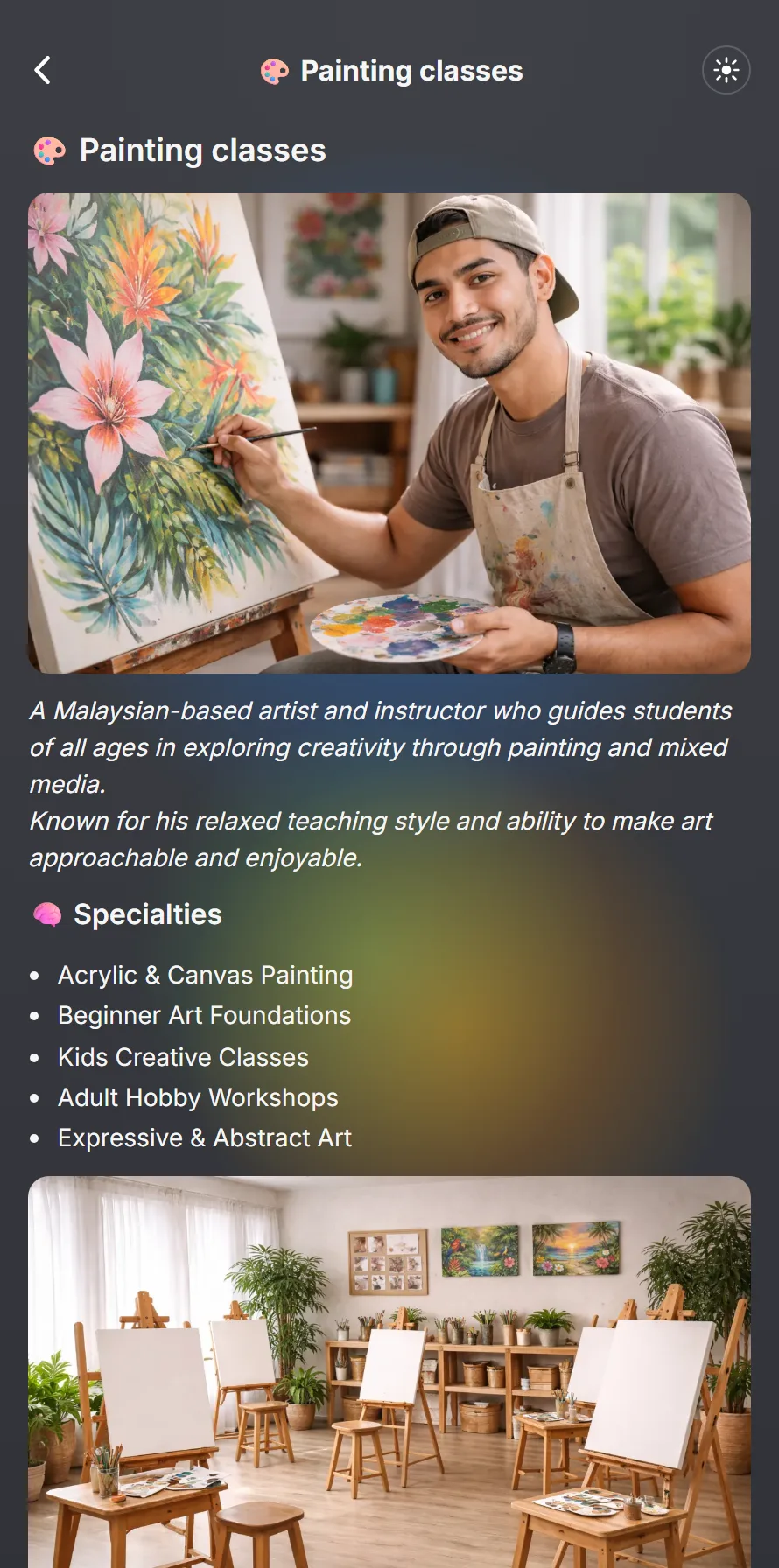Live DIGI CardFolio canvas demo on a mobile screen